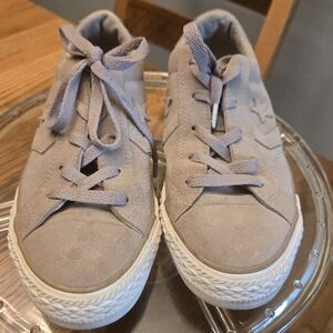 Converse Women's Suede Sneakers in Light Gray